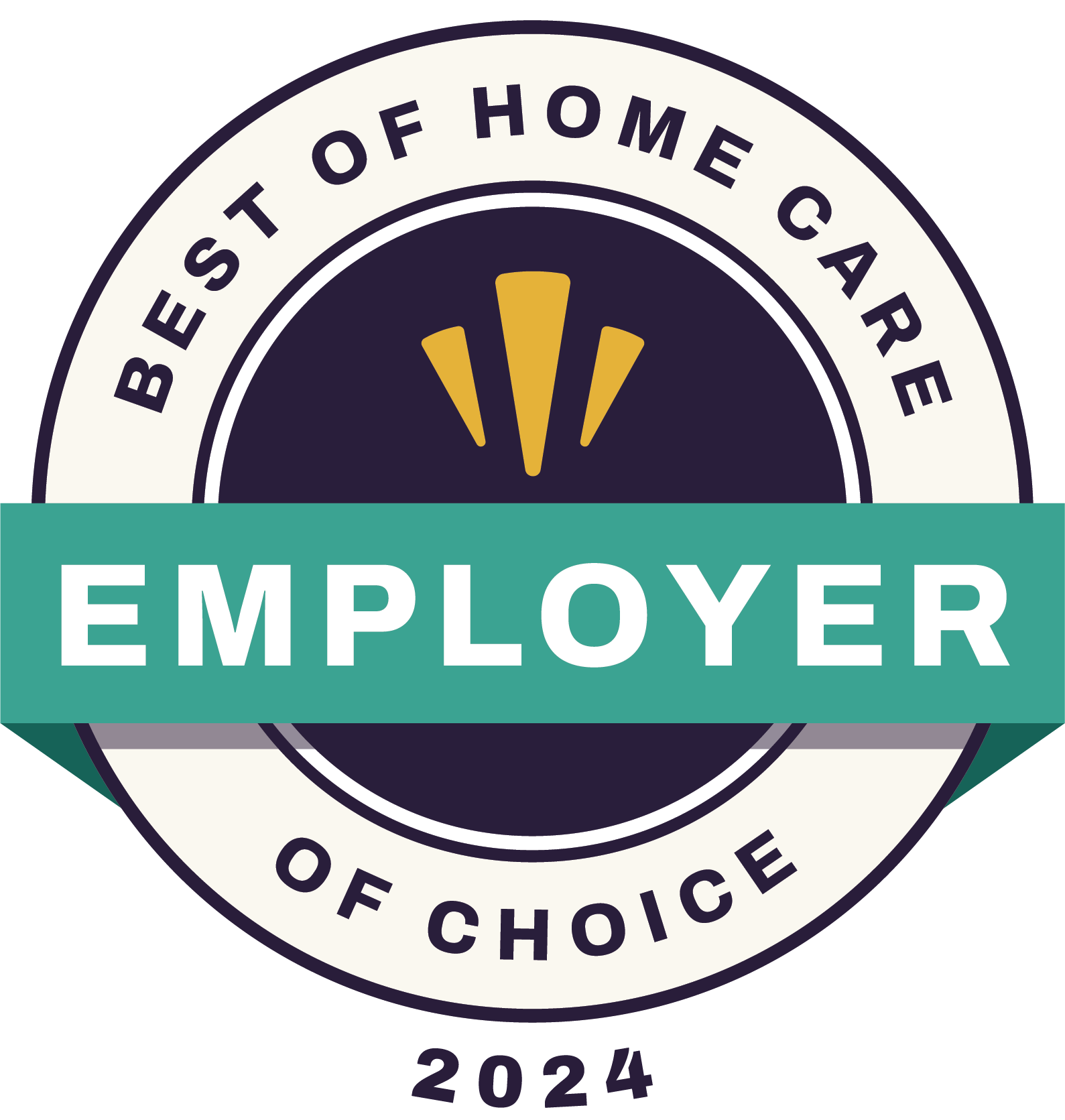 Best of Home Care Employer of Choice 2024 award badge logo